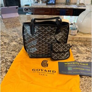 Goyard Anjou Mini Black.  Cannot validate if real